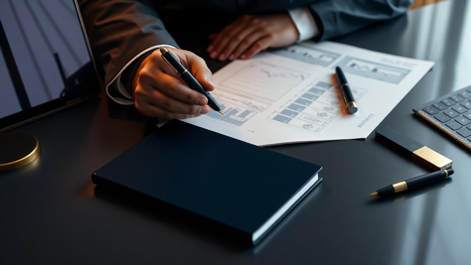 Entrepreneur mapping out a business launch plan